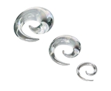 Painful Pleasures P486 Clear Lucifer Spiral Glass Plug - Price Per 1