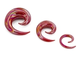 Painful Pleasures P488 Red Lucifer Spiral Glass Plug - Price Per 1