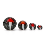Painful Pleasures P515 2g-20mm Double Flared Red Mushroom Soda-Lime Glass Plug - Price Per 1