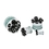 Painful Pleasures P516 2g-1" Double Flared Black Octopus Soda-Lime Glass Plug - Price Per 1