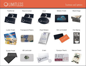 Limitless Print-035 Black Edge Specialty Business Cards - Quantity 500+