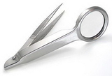Pierced Tools PT-072 Tweezers 3 1/2" with Magnifying Glass