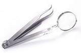 Pierced Tools PT-087 Large Tweezers 5" with Magnifying Glass