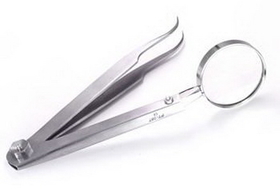 Pierced Tools PT-087 Large Tweezers 5&quot; with Magnifying Glass