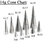 Painful Pleasures RES120-RES129 14g-8g Stainless Steel Long Spikes, Bigger Cones Replacement Ends - Price Per 1