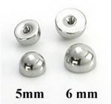 Painful Pleasures RES130-RES131 14g-12g Threaded HALF 5mm or 6mm Steel Ball