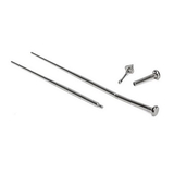 Painful Pleasures RES240 Stainless Steel 1'' Pin Taper for 18g Internally Threaded or Threadless Jewelry