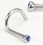 Painful Pleasures SNS014-20g-screw 20g Bezel Set Screw Nose Jewelry Martini Setting - Right Bend