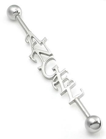 Painful Pleasures UB048 14g 1.75&quot; Angel Industrial Barbell