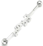 Painful Pleasures UB126 14g 1.5'' I'm High Industrial Barbell