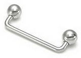 Painful Pleasures UB179 14g 90° Stainless Steel Surface Barbell