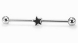 Painful Pleasures UB194 14g 1.5'' Star Industrial Barbell