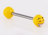 Painful Pleasures UB330 14g 5/8'' Acrylic Emoji Straight Barbell