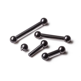 Painful Pleasures UB360 8g Black PVD Coated Steel Internal Straight Barbell - 3/8'' to 1''