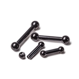 Painful Pleasures UB361 6g Black PVD Coated Steel Internal Straight Barbell - 1/2" to 1''