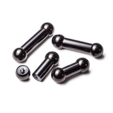 Painful Pleasures UB364 00g Black PVD Coated Steel Internal Straight Barbell - 1/2'' to 1''