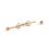 Painful Pleasures UB374 14g 1-3/8" PVD Coated Industrial Barbell with Gold Plated Jeweled Charm - Price Per 1