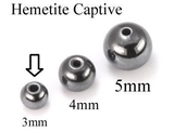 Painful Pleasures UR-hematite 3mm - 10mm Hematite Captive Bead Replacement Ball
