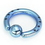 Painful Pleasures UR020-8g 8g Industrial Captive bead ring with Drilled Holes.