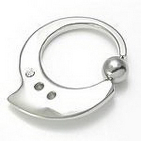 Painful Pleasures UR049 12g Dotted Solitaire Captive Ring