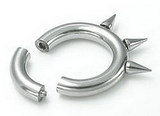 Painful Pleasures UR137 10g, 8g, or 6g Spiked Stainless Steel Segment Ring