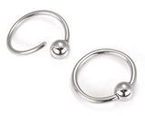 Painful Pleasures UR261 18g Annealed Stainless Steel Ring with Fixed Ball