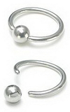 Painful Pleasures UR341-annealed 14g Annealed Stainless Steel Captive Bead Ring