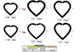 Painful Pleasures UR382-UR383 18g Niobium Heart for Ear Piercings - 2 Sizes & 18 Color Options - Price Per 1