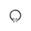 Painful Pleasures UR505 16g Steel Septum Clicker with Black PVD Coating and Square Crystal - Price Per 1
