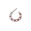 Painful Pleasures UR507 16g Red and White Peppermint Crystal-Laced Septum Clicker