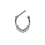 Painful Pleasures UR511 16g Steel Septum Clicker - V-Shaped Ring with Crystals - Price Per 1