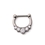 Painful Pleasures UR518 16g Steel Septum Clicker with Five Crystals - Price Per 1