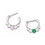 Painful Pleasures UR519 16g Steel Septum Clicker with Crystals and Colored Jewel - Price Per 1