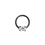 Painful Pleasures UR528 16g Black PVD Steel Septum Clicker with Oval-Shaped Crystal - Price Per 1