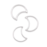 Painful Pleasures UR553 Stainless Steel Crescent Moon Bendable Ear Jewelry - Price Per 1