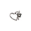 Painful Pleasures UR557 16g Jeweled Flower Heart Bendable Ear Jewelry