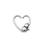 Painful Pleasures UR565 16g Baby Elephant Heart Bendable Ear Jewelry - Right-Facing - Price Per 1