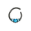 Painful Pleasures UR601 16g 3/8" PVD Black Opalescent Clicker Ring - Price Per 1