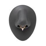 Painful Pleasures UR607 18g PVD Gold Teardrop Crystal Bendable Ring - Price Per 1