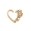Painful Pleasures UR625-pair 16g PVD Gold Bumblebee Honey Bendable Heart Ear Jewelry - Price Per 2