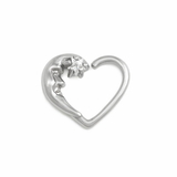 Painful Pleasures UR630-pair 16g Crystal Star Moon Bendable Heart Ear Jewelry - Price Per 2