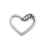 Painful Pleasures UR653-pair 16g Crystal Leaf Bendable Heart  Ear Jewelry - Price Per 2