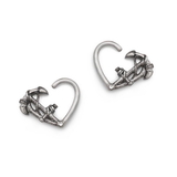 Painful Pleasures UR657-pair 16g Anchor Bendable Heart Ear Jewelry - Price Per 2