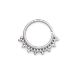 Painful Pleasures UR663-anod 18g Micron Bead Cluster Bendable Niobium Ring - Price Per 1<br>