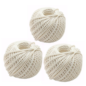 Cooking Twine 1.5mm Kitchen Cotton Rope Thread Butcher's Twine for Trussing and Tying Poultry Home Decorating Totally 600 Yards White