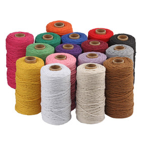 109 Yards Cotton Twine Cord Rope 3 mm Thread for Poultry Home Decorating DIY Braided Binding Rope