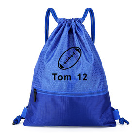 Custom Drawstring Strings Bags with Pockets Personalized Sports Backpack Bag Waterproof Bag