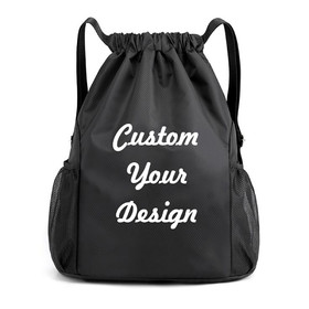 Personalized Drawstring Backpack Strings Bags with Pockets Custom Backpack Sports Bag Waterproof