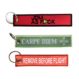 Personalized Keychain with Ring Embroidered 500 Pieces Custom Key Tag Patches Label Lanyards Strap