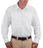 Propper F5334-1M Men's Long Sleeve RevTac Shirt - Poplin White